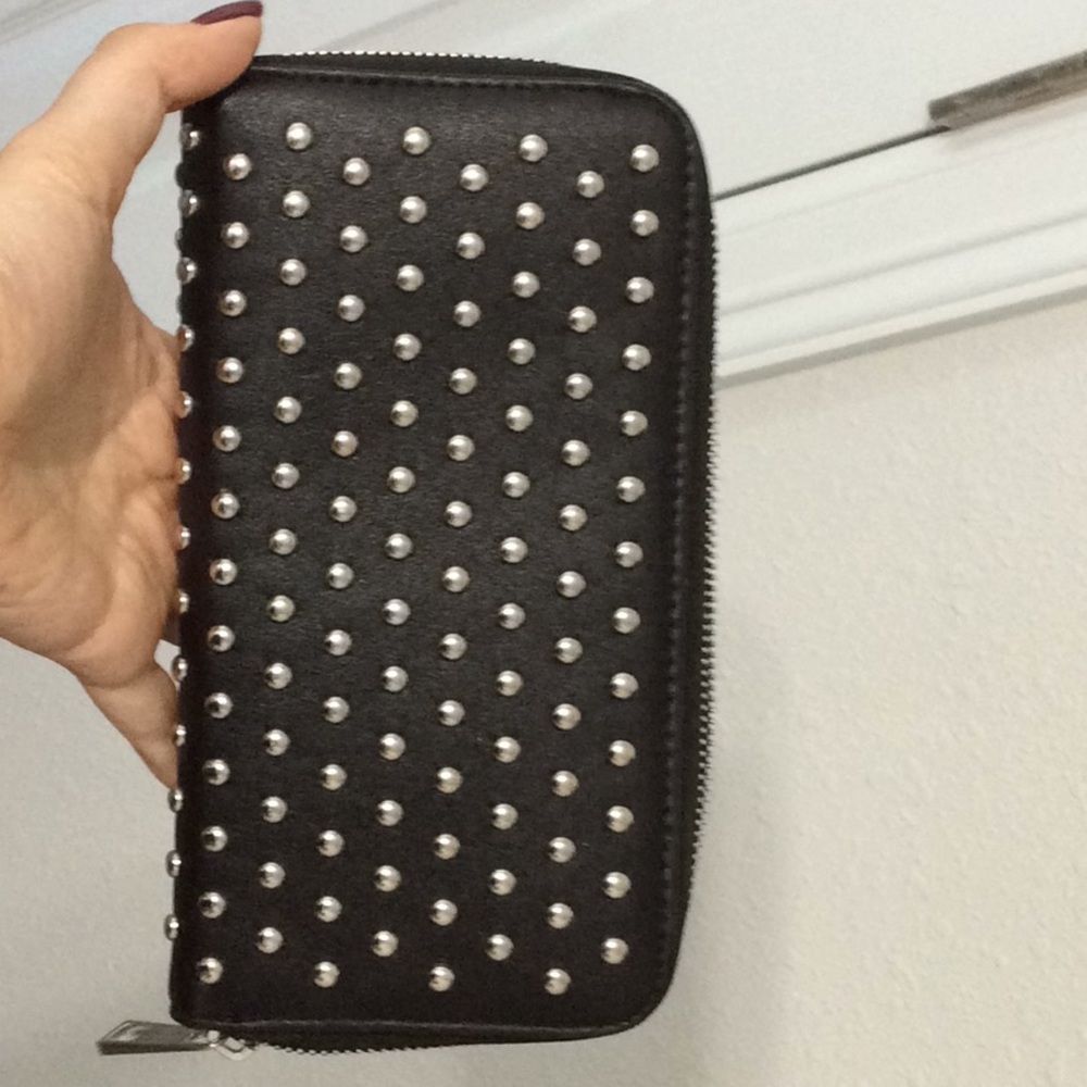 Forever 21 studded black wallet